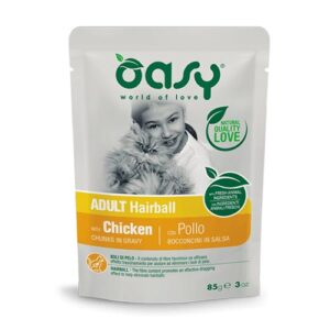 Oasy koščki v omaki s piščancem Hairball 85 g