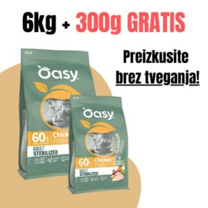 Oasy za odrasle macke Piscanec 6 kg 300 g Oasy za odrasle mačke Piščanec 6 kg + 300 g
