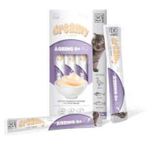 Untitled design 24 1 M-PETS kremni priboljšek za starejše mačke 4 x 15 g