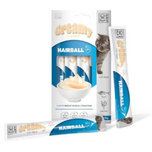 M-PETS kremni priboljšek za mačke proti kepam dlake 4 x 15 g