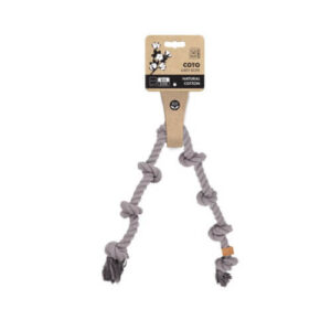 M-PETS siva bombažna vrv 105 cm